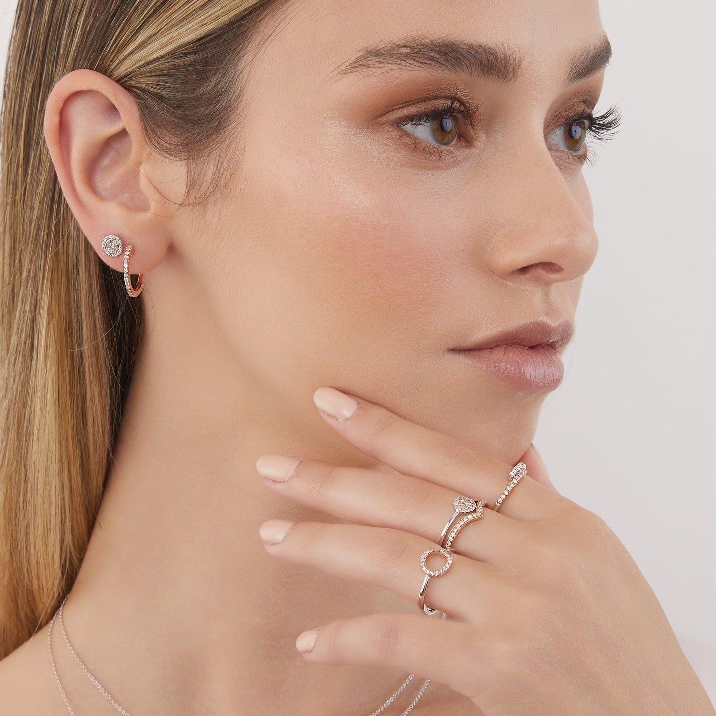Eminence Pinks Diamond Disc Earrings - Rosendorff Diamond Jewellers