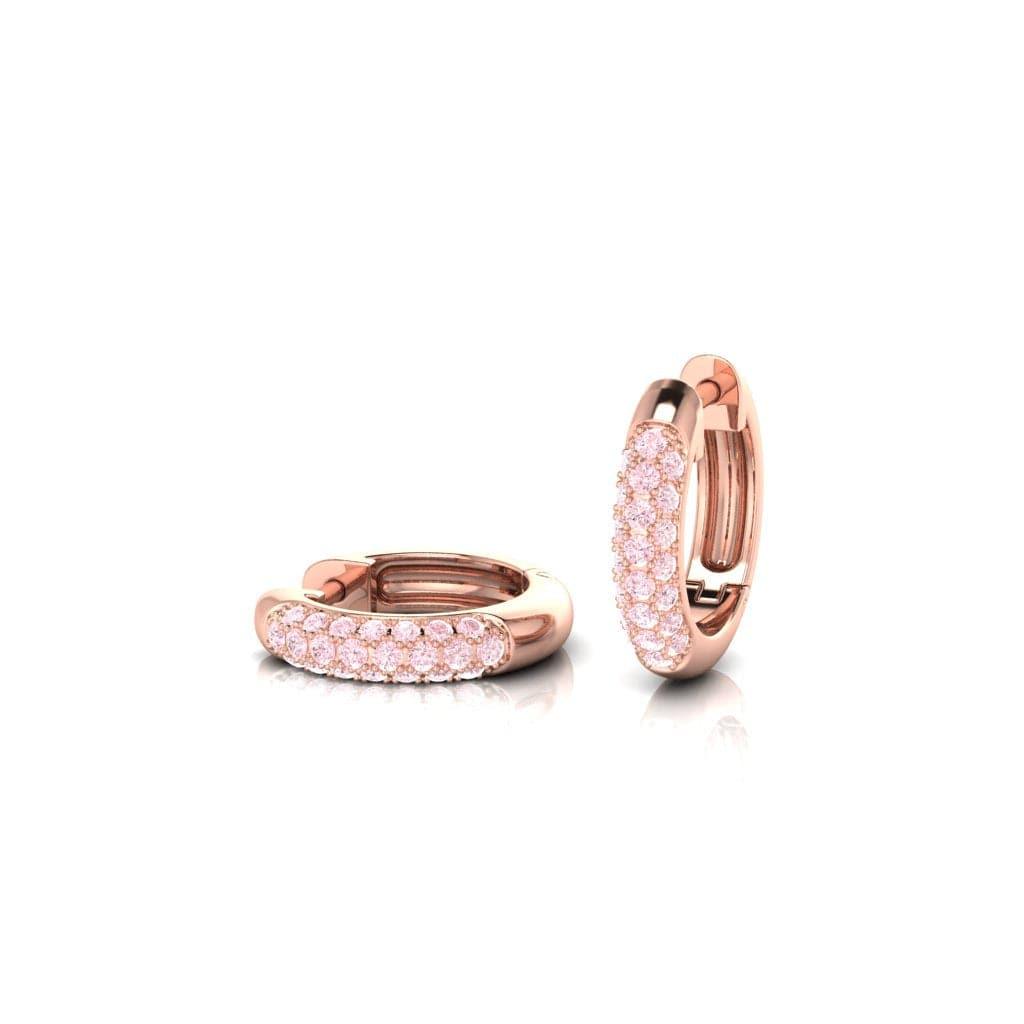 Eminence Pinks Multi Pavé Huggies - Rosendorff Diamond Jewellers