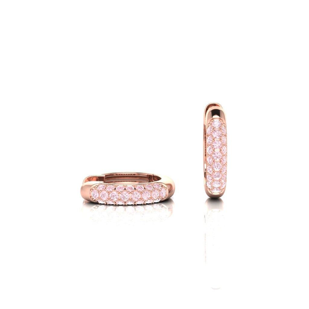 Eminence Pinks Multi Pavé Huggies - Rosendorff Diamond Jewellers