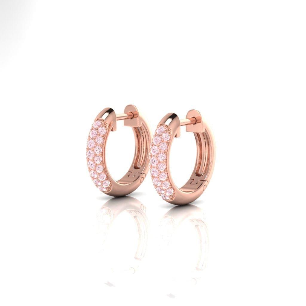 Eminence Pinks Multi Pavé Huggies - Rosendorff Diamond Jewellers