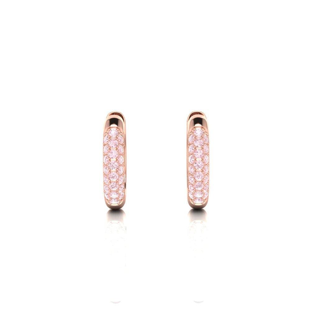 Eminence Pinks Multi Pavé Huggies - Rosendorff Diamond Jewellers