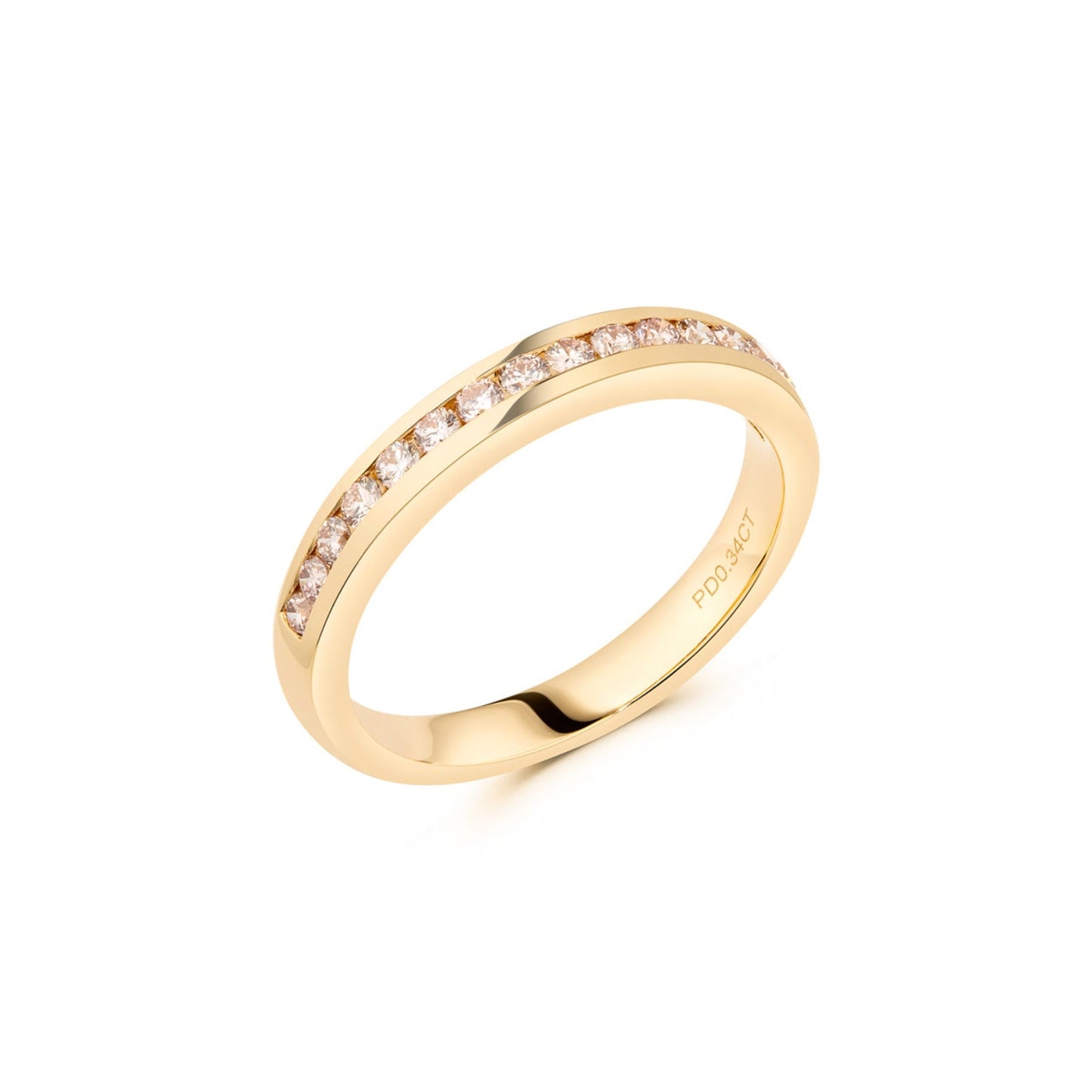 Eminence Pinks Channel Set Band | 18ct Yellow Gold