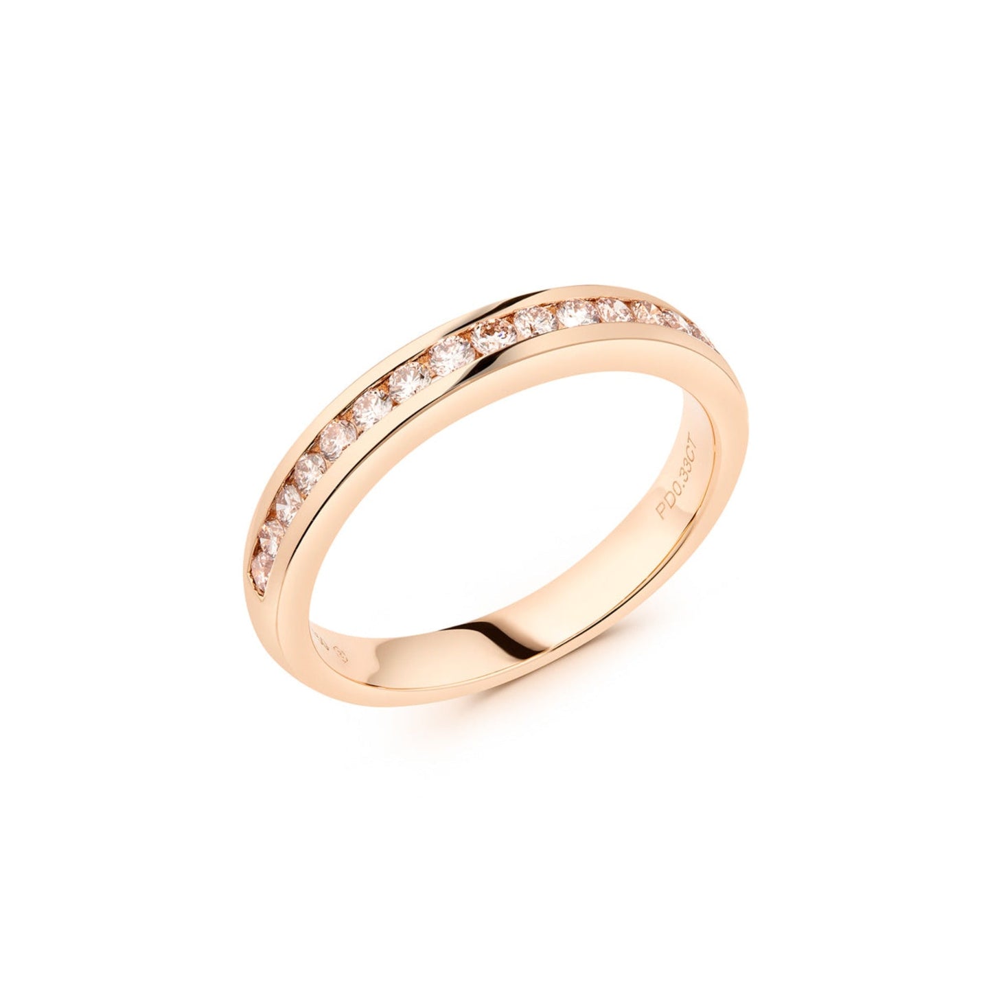 Eminence Pinks Channel Set Band | 18ct Rose Gold