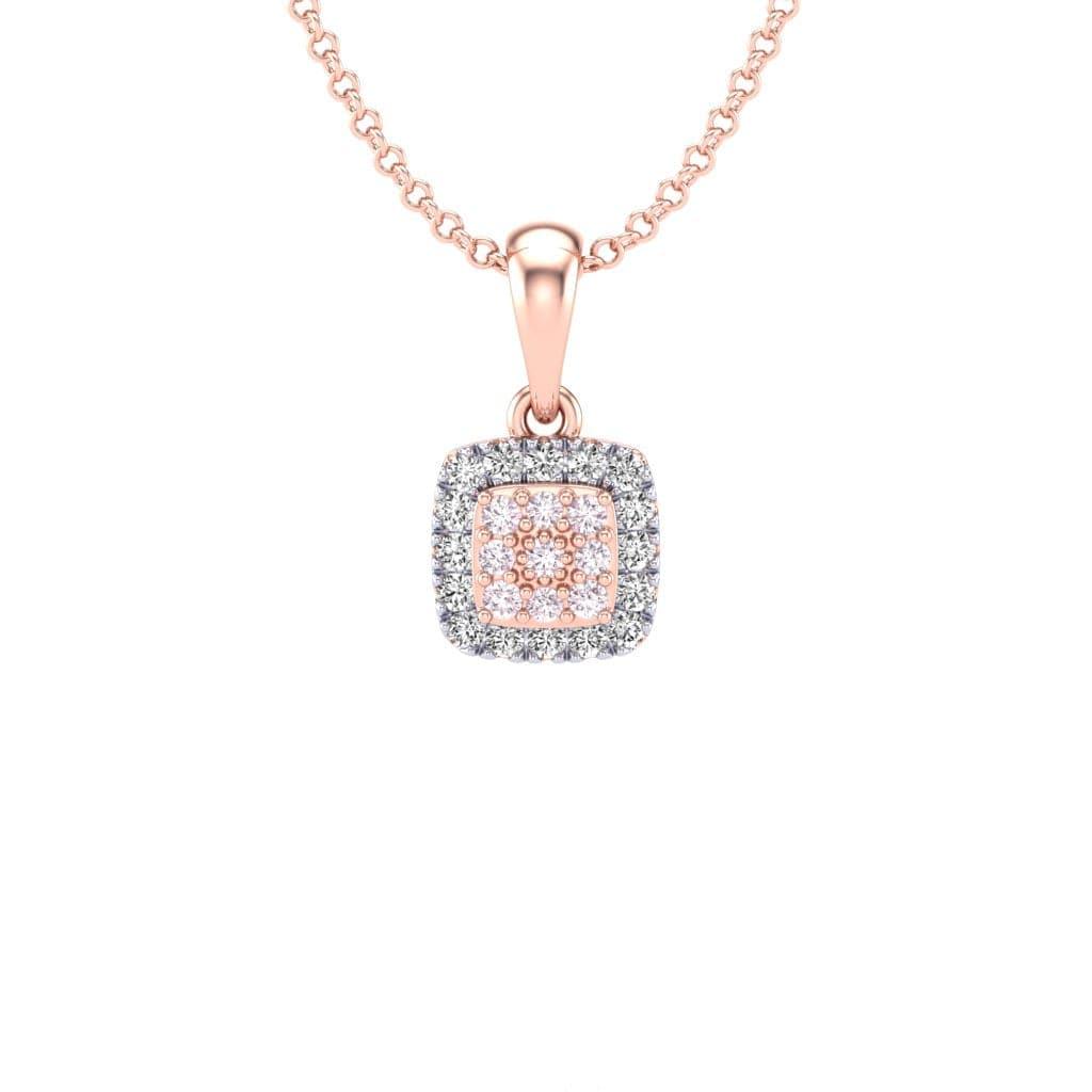 Eminence Pinks Diamond Square Pendant - Rosendorff Diamond Jewellers