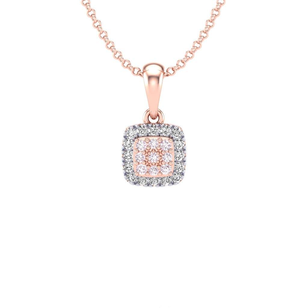 Eminence Pinks Diamond Square Pendant - Rosendorff Diamond Jewellers