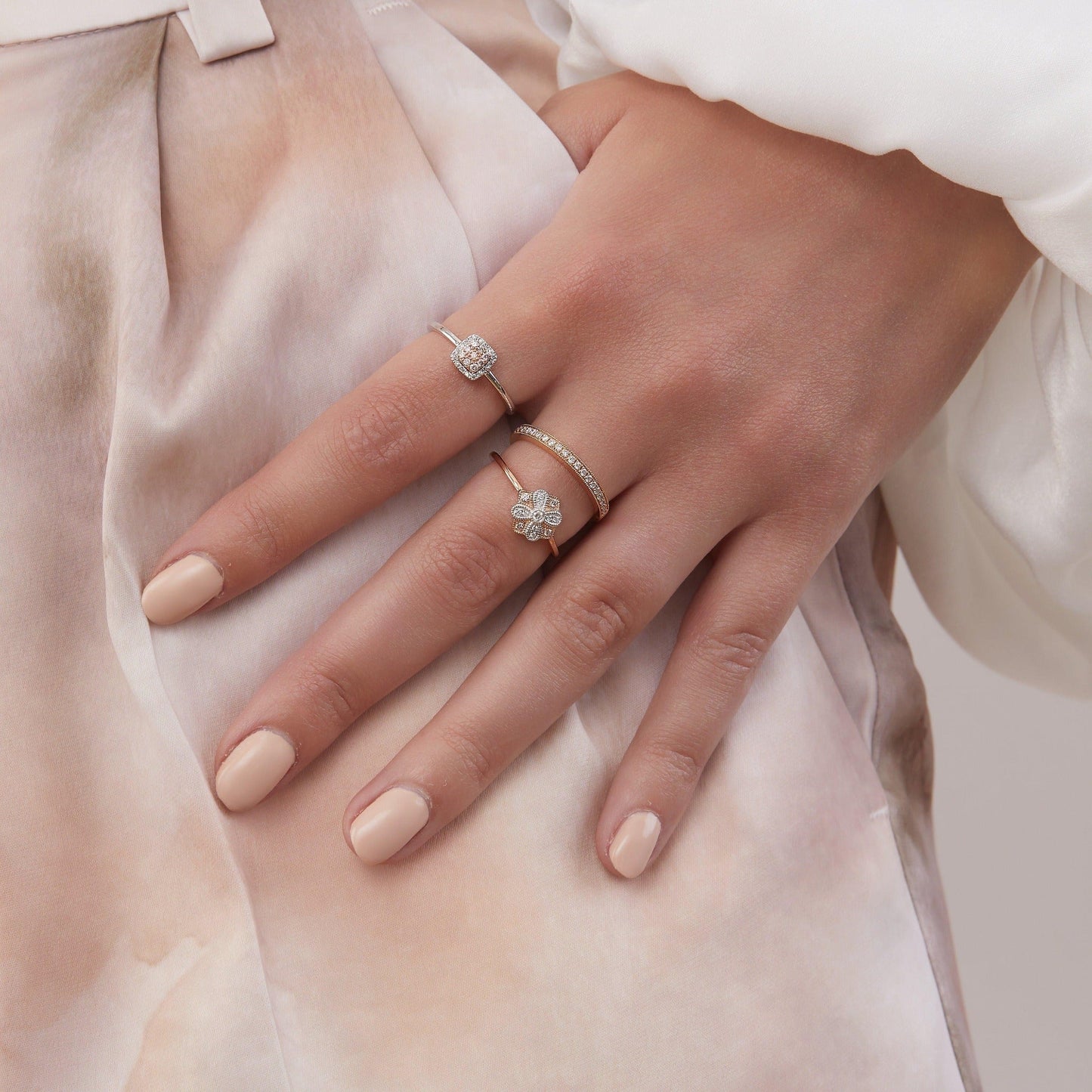 Eminence Pinks Vintage Ring - Rosendorff Diamond Jewellers