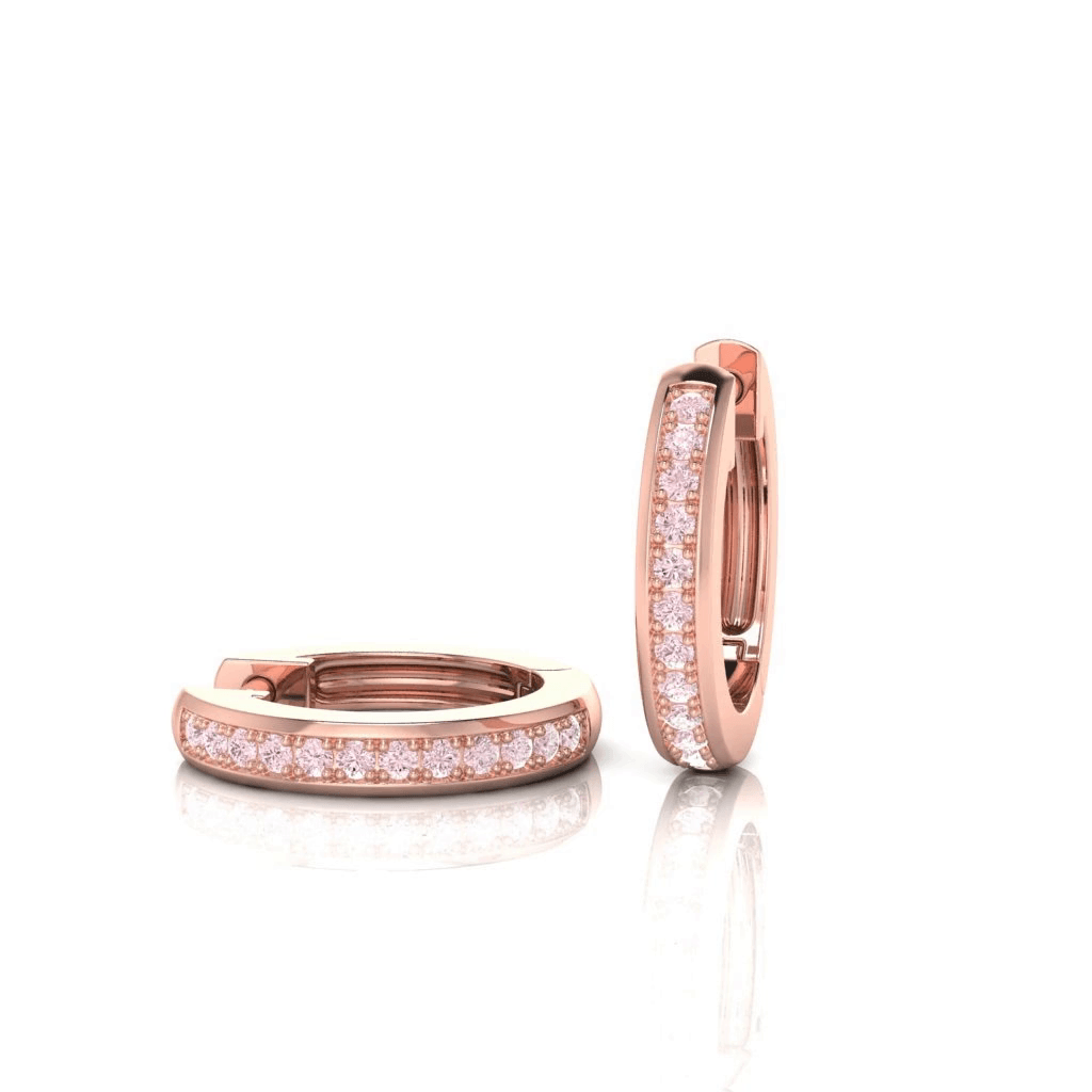 Eminence Pinks Hoop Channel Earrings - Rosendorff Diamond Jewellers