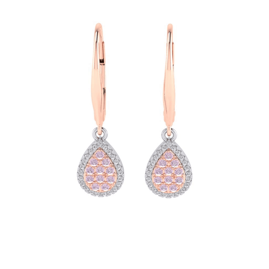 Eminence Pinks Diamond Pear Earrings - Rosendorff Diamond Jewellers