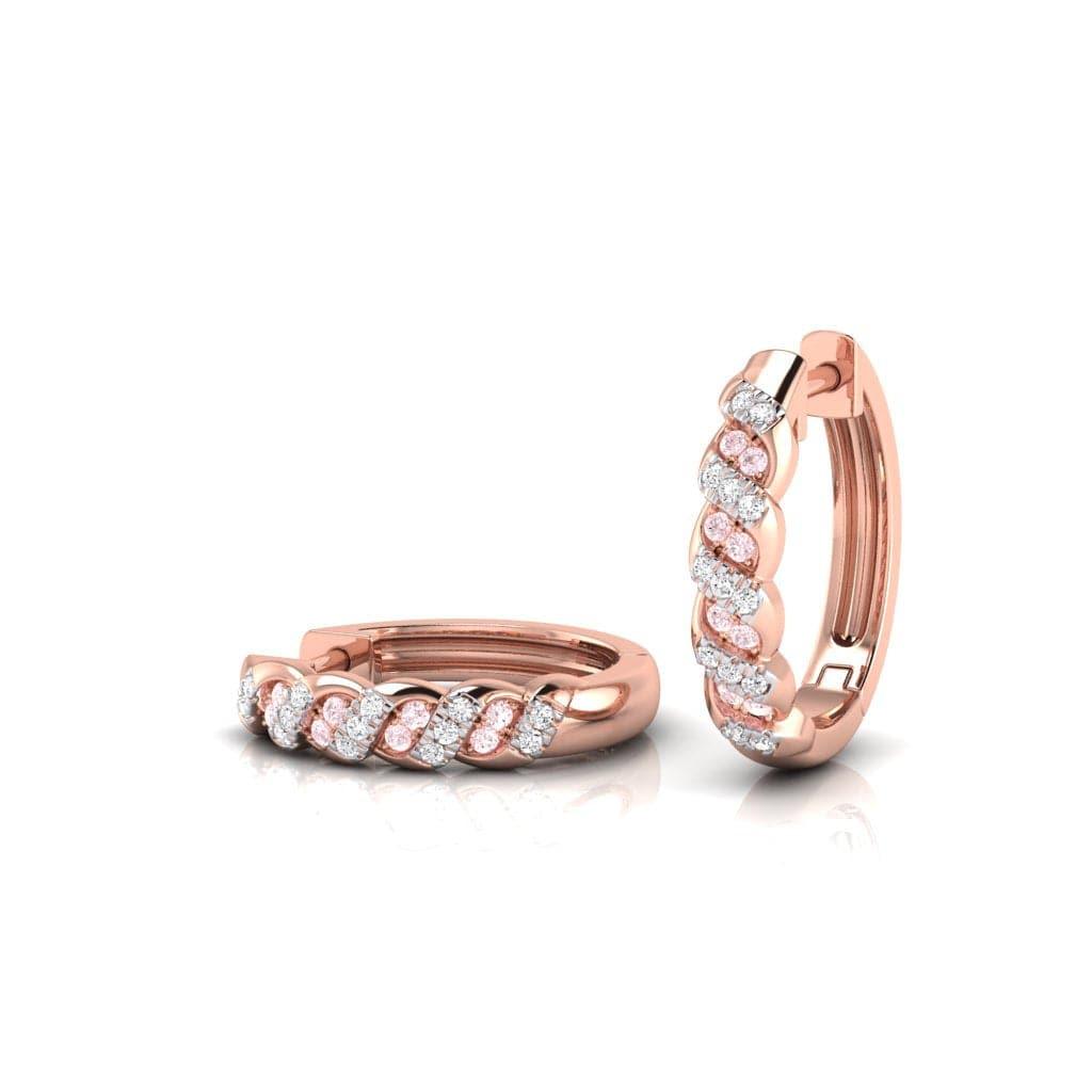 Eminence Pinks Twist Huggies - Rosendorff Diamond Jewellers