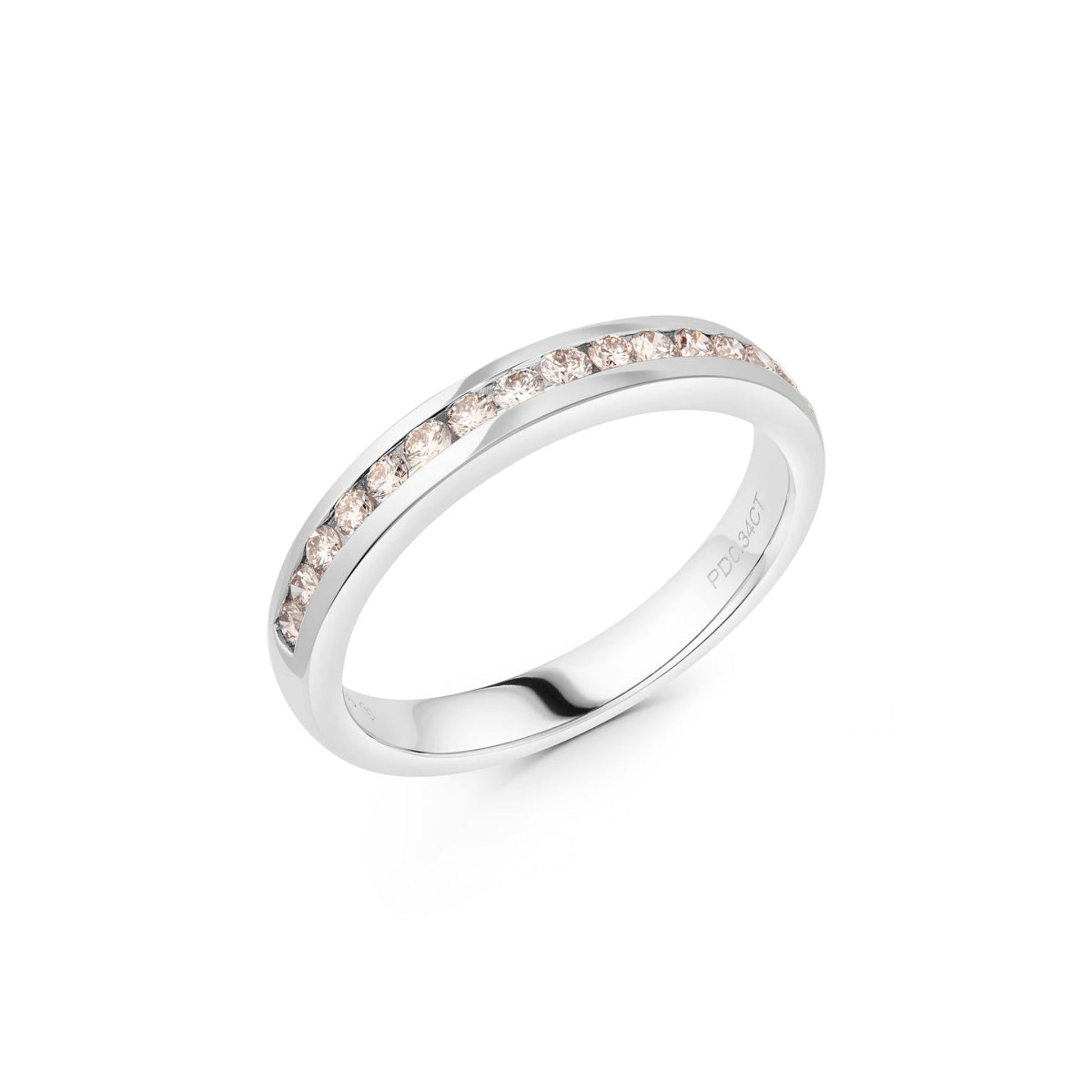 Eminence Pinks Channel Set Band | 18ct White Gold
