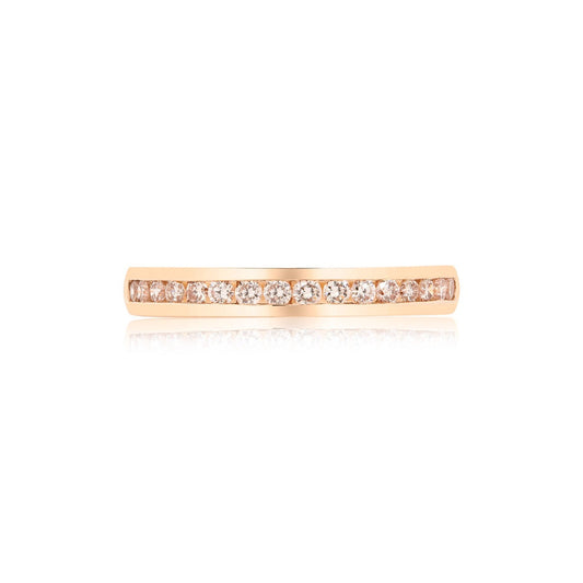 Eminence Pinks Channel Set Band | 18ct Rose Gold