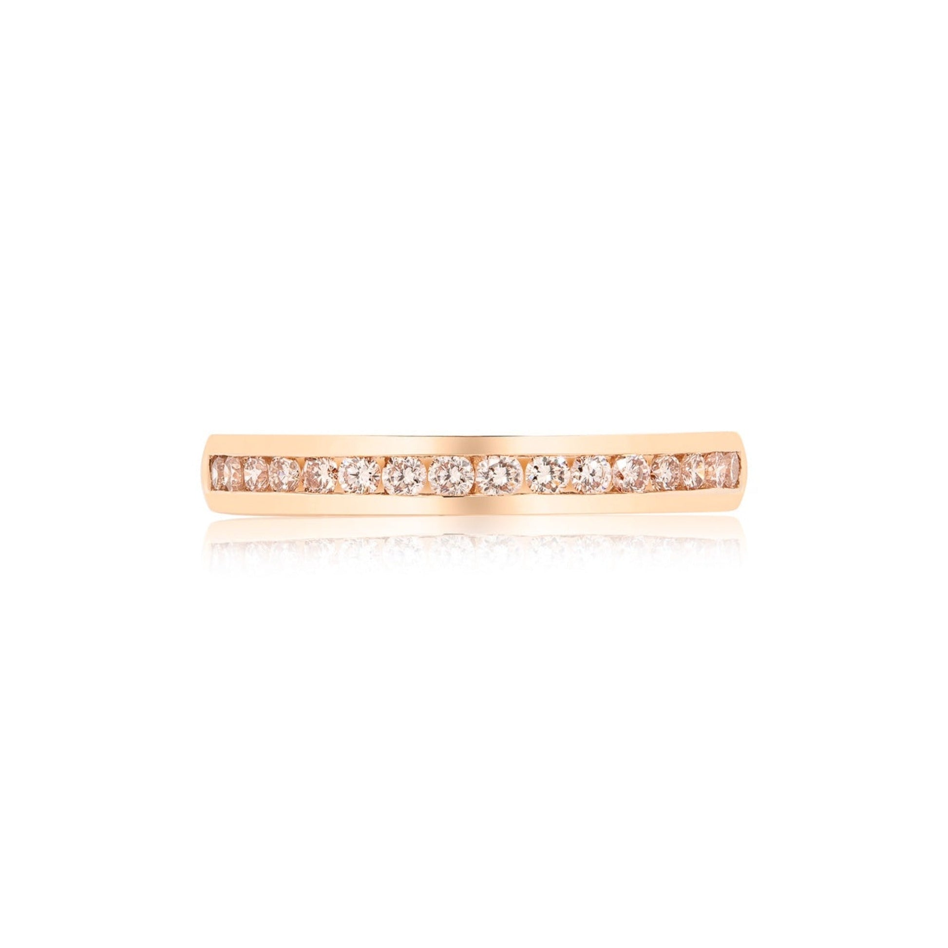 Eminence Pinks Channel Set Band | 18ct Rose Gold