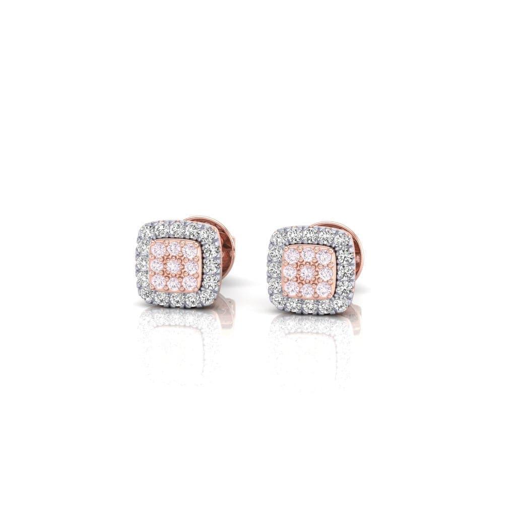 Eminence Pinks Diamond Square Earrings - Rosendorff Diamond Jewellers