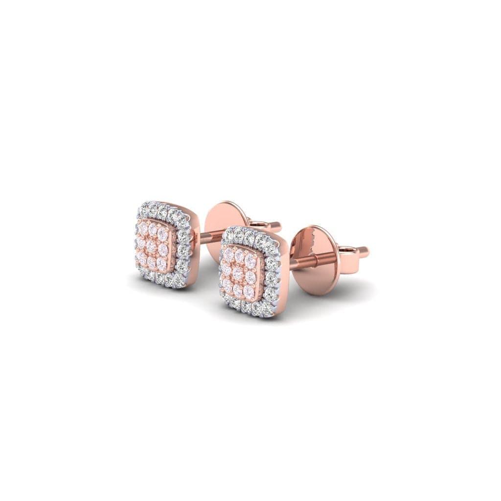 Eminence Pinks Diamond Square Earrings - Rosendorff Diamond Jewellers