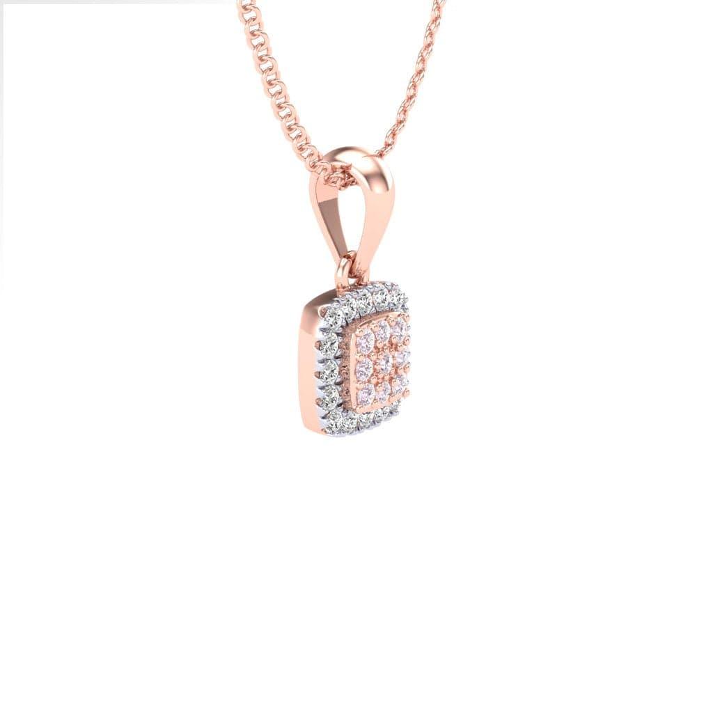Eminence Pinks Diamond Square Pendant - Rosendorff Diamond Jewellers
