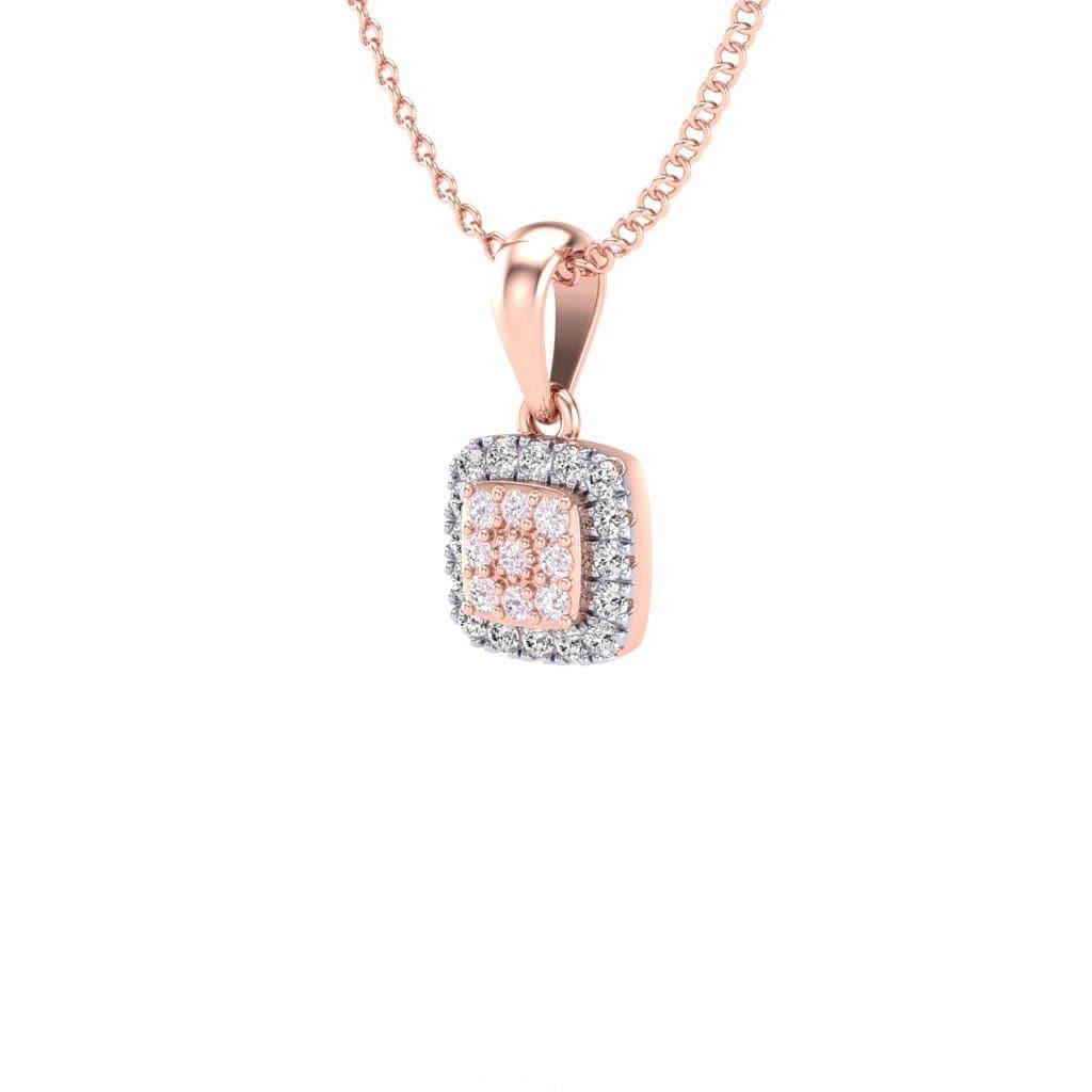 Eminence Pinks Diamond Square Pendant - Rosendorff Diamond Jewellers