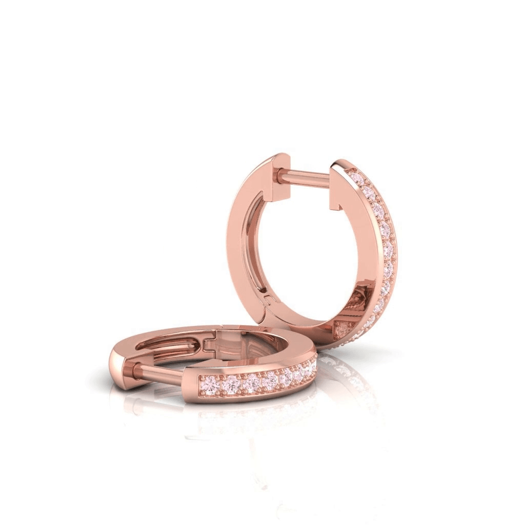 Eminence Pinks Hoop Channel Earrings - Rosendorff Diamond Jewellers